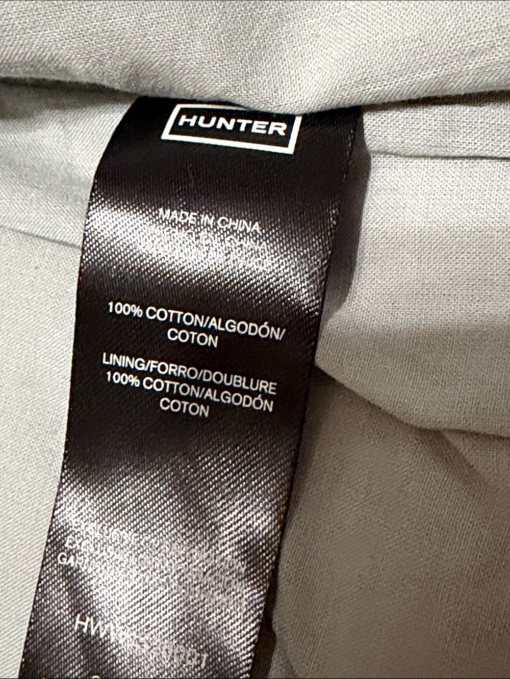 Hunter Collared Button Zipper Olive Gray Jacket M Cotton NWT - Picture 6 of 8